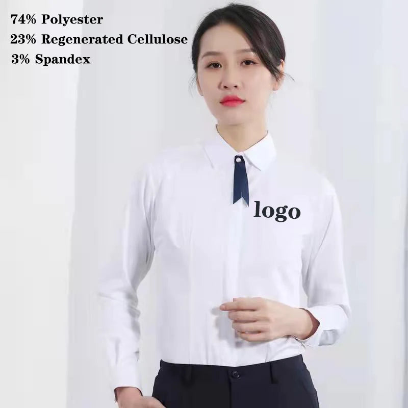 Long Sleeves Ladies' Blouses Women Office Wear Tops Fashionable Plus Size Women's Blouses & Shirts