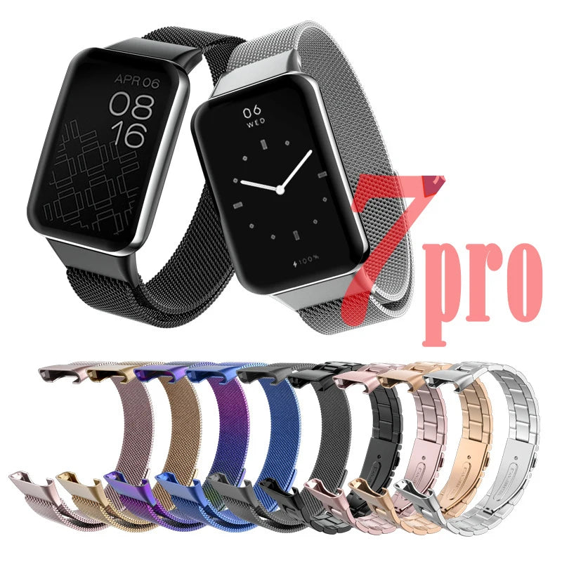 ShanHai for Xiaomi Mi Band 7 Pro Metal Strap Milanese Stainless Steel Wristband Bracelet for Miband 7 Pro Mi Band7 Pro Strap