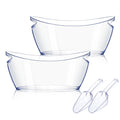 5 Liter Large Clear Food Grade Ice Bucket with 2 Ice Bucket Scoop Mimosa Bar Supplies Beverage Tub for Cocktail Bar Party