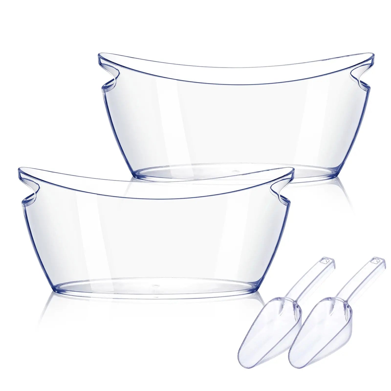 5 Liter Large Clear Food Grade Ice Bucket with 2 Ice Bucket Scoop Mimosa Bar Supplies Beverage Tub for Cocktail Bar Party