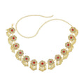 Ethnic Colorful Enamel Golden Silver Alloy Women Flower Belt Metal Belly Waist Chains