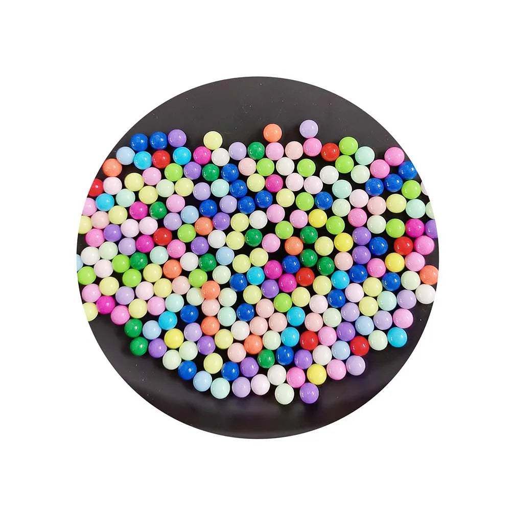 500g/Lot 6mm 8mm 10mm No Hole Acrylic Colorful Round Beads Opaque Color Ball Beads With Hole for Jewelry Making