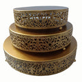 Factory Price Metal Dessert Stand 3-piece Set Round Cake Stand