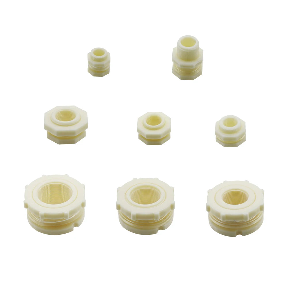 1/2" 3/4" 1" 1.2" 1.5" 2" Female/Male Thread Plastic Water Tank IBC Connector Aquarium ABS Drain Pipe Fittings MegaBDM