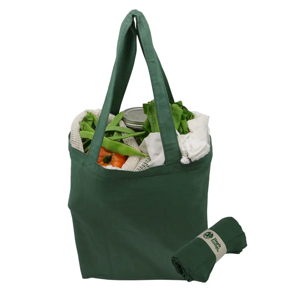 Large Capacity Cotton Canvas Tote Bag Custom Printed Logo Diamond Lattice Pattern Folding Style Rope Handle Shoulder