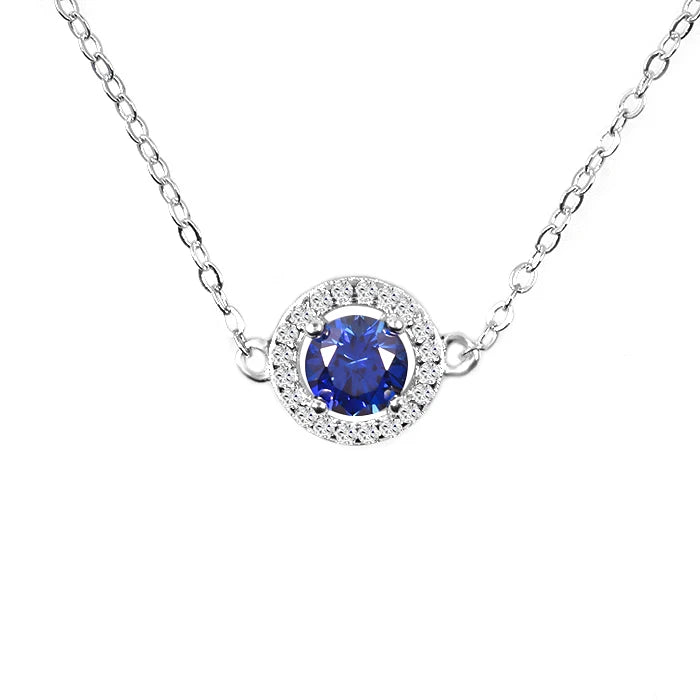 Fashion Jewelry 925 Sterling Silver Bracelet 5mm Lab Grown Sapphire Stone Bracelets & Bangles