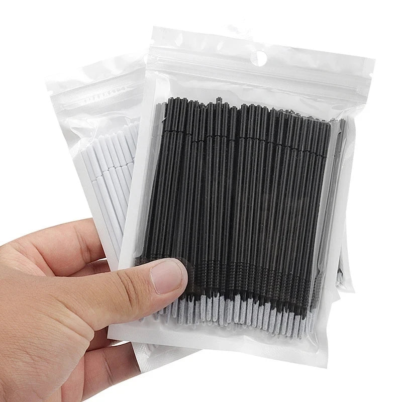 100pcs Long Head Disposable Microbrush Applicator Mini Lash Brush Applicators Micro Blade Makeup Micro Brushes Tool
