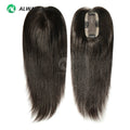 TP30 - 14" 16" Fine Mono Natural Hair Topper Women 6cm X 12cm Burman Remy Human Hair Topper
