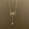 2026 Fashion Designer Jewelry 925 Zircon Angel Charm Necklace