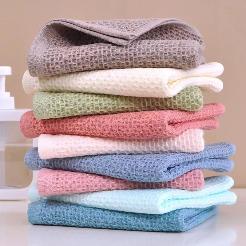 Dry Cheap Water Absorption Cotton Waffle Weave Kitchen Cleaning Towels 18x28
