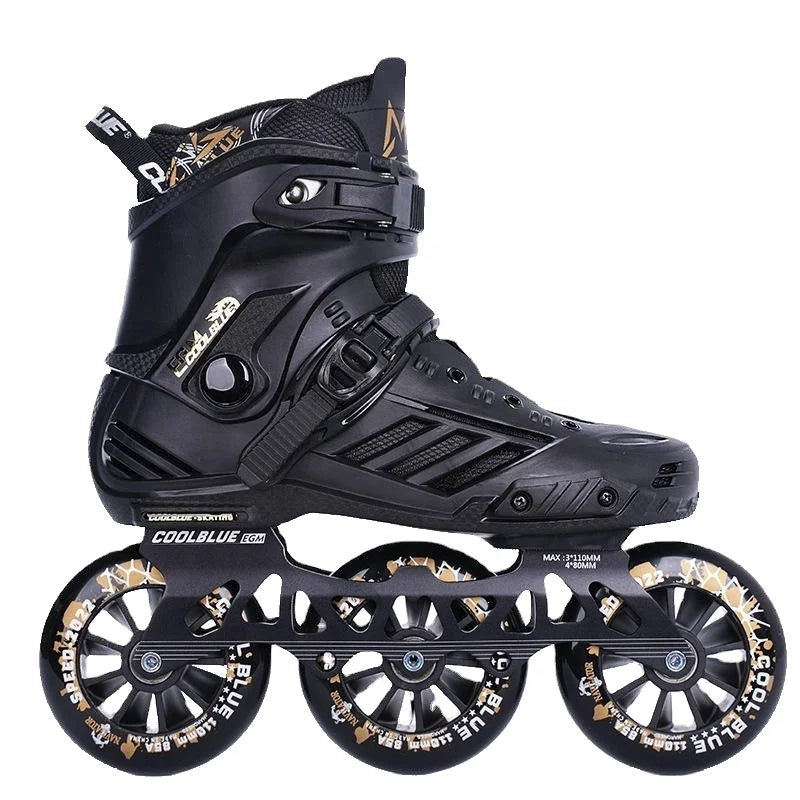 Unisex Professional Outdoor Fitness 3 Wheels Fix Size Hard Boot Freestyle Urban Performance Slalom Patines 3 Ruedas Roller