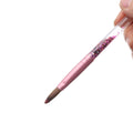 Liquid Glitter Handle Pure Kolinsky Oval Crimped Shaped Brush with Pink Nail Brushes Acrylic Nail Brush