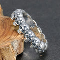 925 Sterling Silver Cool Couple Rings Retro Punk Rock Style Skull Rings for Men and Women