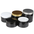 200ml 300ml 350ml 400ml 500ML Black Plastic Cream Jars Wide Mouth Container Cosmetic Skincare Body Scrub Butter Packaging Pot