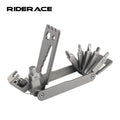 RIDERACE Multi-function Bicycle Repairing Tool Kit Portable Steel Bike Wrench Screwdriver Combination Pocket Tool Outdoor Gadget