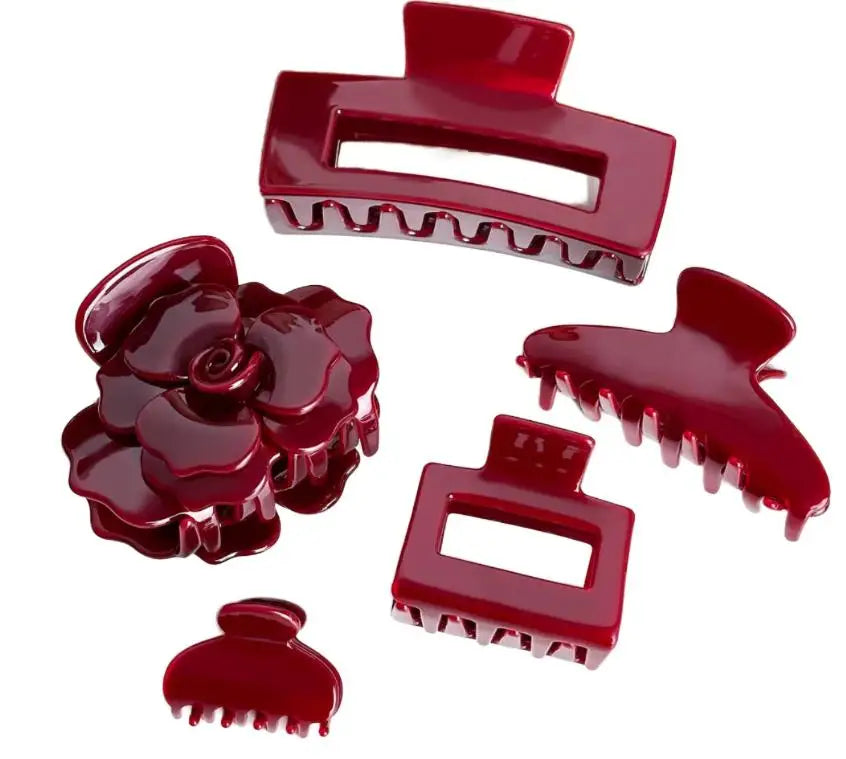 10.5 cm Large Claw Clips Frosted Hollow Rectangular Bright Surface Hair Clips Suitable for Thick Hair