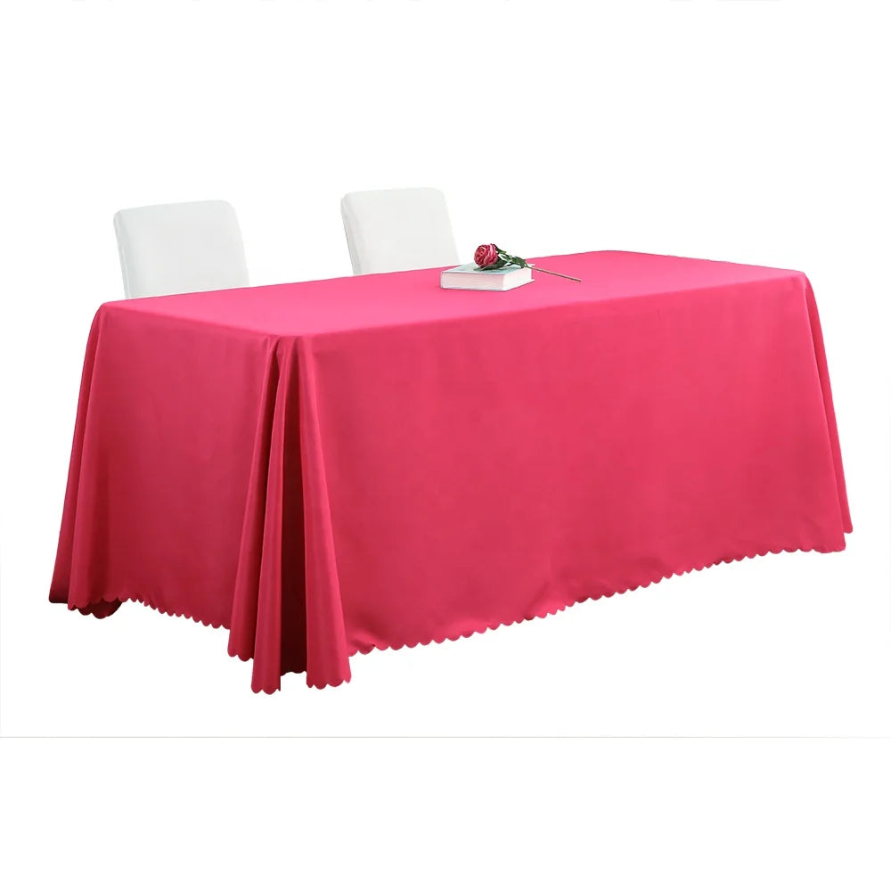 Premium Quality Seamless Rectangle Polyester Table Cloth for Restaurant Party Wedding Banquet Events