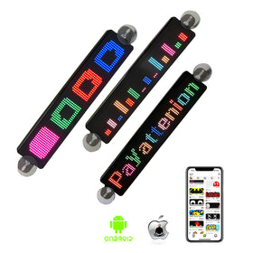 RGB Color Scrolling LED Plate USB 5V Mini LED Message Board for Car Shop Open Hours Advertising APP Programmable LED Sign