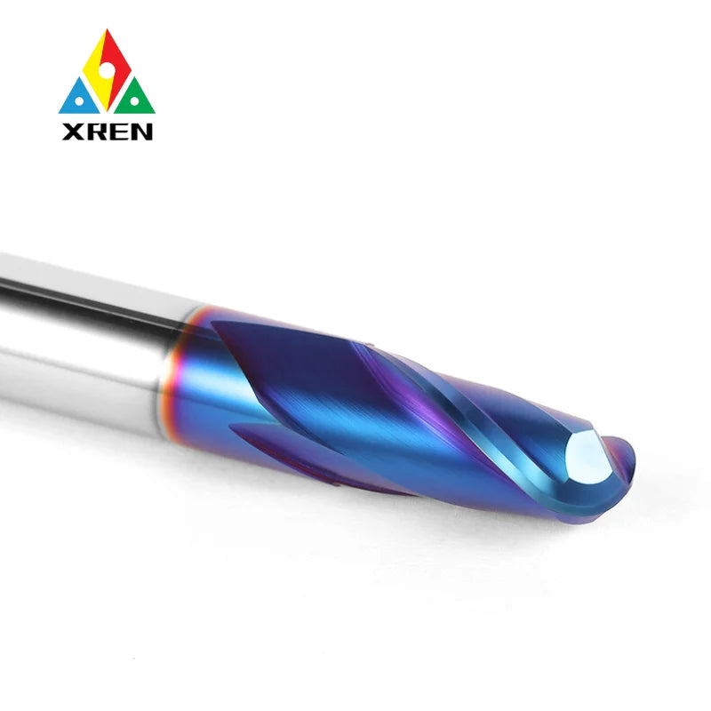 HRC65 2-Flute Ball Nose Tungsten Carbide CNC Milling Cutters 50-150mm for Stainless Steel & Titanium Alloy Custom OEM Support