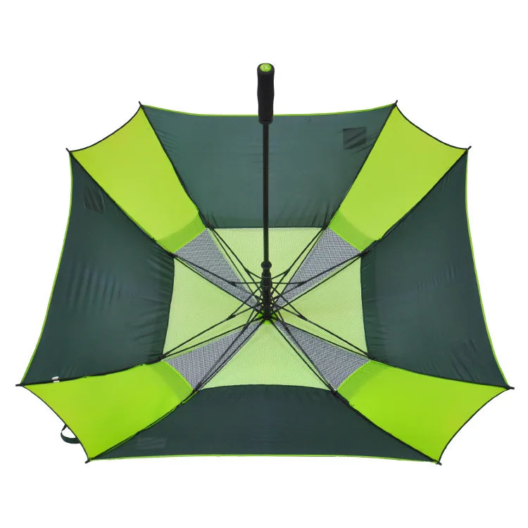 Customized Printing Big Size square Golf Umbrella Windproof square Branded Wholesale Custom Rain Umbrella