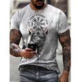 Men's Stylish Short Sleeve Crew Neck Chemise Casual Street Wear Knitted Fabric De Luxe Homme