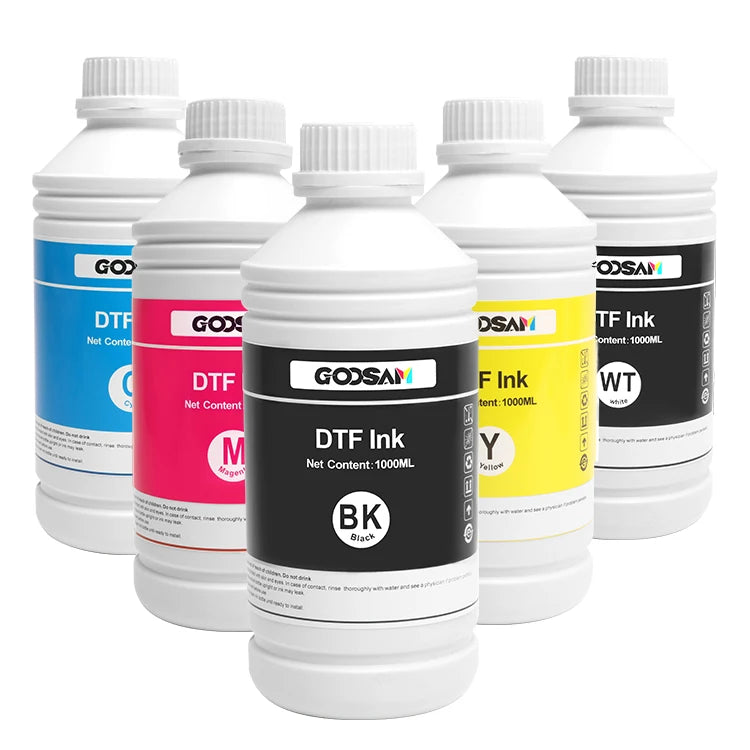 Goosam Waterbased 1000ml Textile DTF Ink for Locor JD1601 JD1901 Easyjet 1601 1801 1802 1602 Deluxejet 1804 1804F 1830