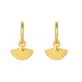 Unique Bohemian Vintage Scallop Earrings Stainless Steel 18K PVD Plated Gold Simple Jewelry Drop Earring