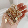European and American Exaggerated Design Shining Full Drill Colon Scrunchie Personality Ethos Simple Hair Accessories