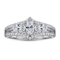 925 Sterling Silver Trendy Micro-Infused Zircon Diamond Ring for Wedding Engagement or Anniversary Great for Parties Gifts
