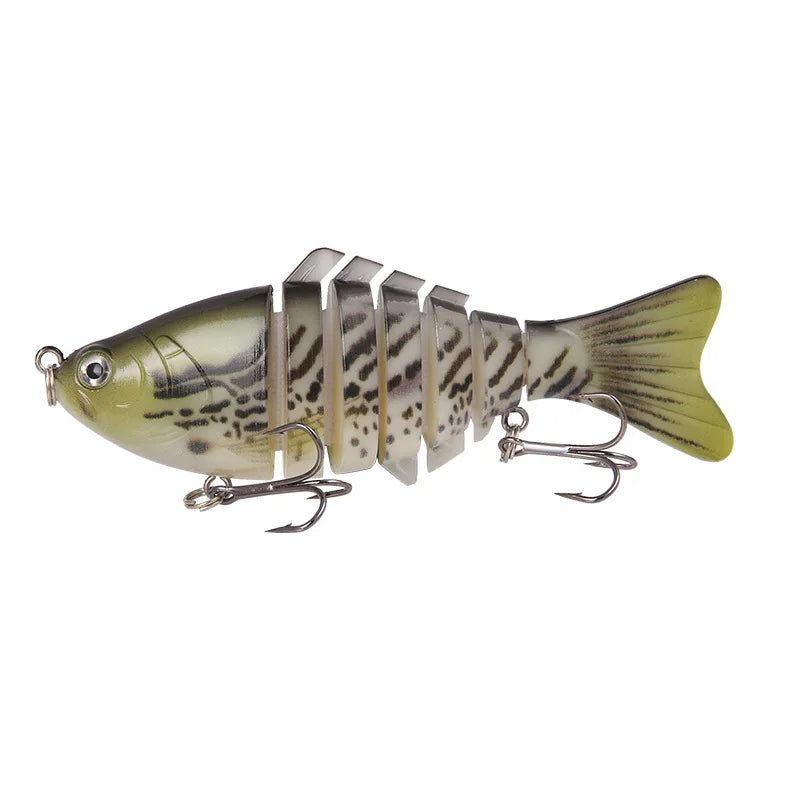Hot Sale 100mm 15.5g ABS Multi-Jointed Saltwater Swimbait Lure for Marlin 7 Section River & Sea Fishing with Cheap Price