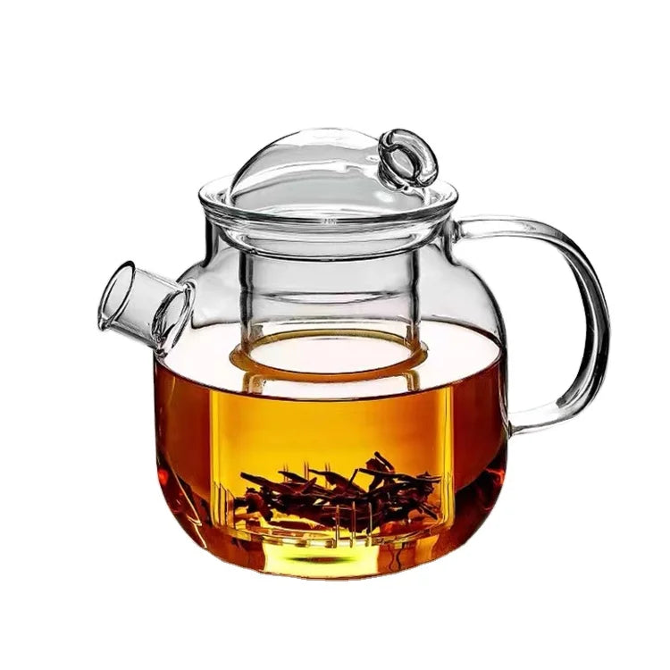 Wholesale Logo Custom 750ml Borosilicate Glass Teapot with Grey Lid