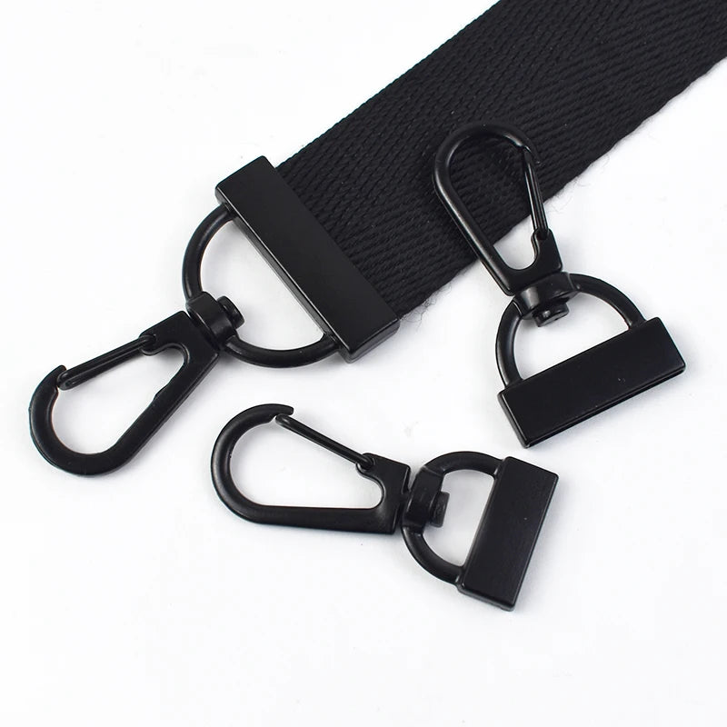 Deepeel BD381 15-40mm Bag Parts Accessories Zinc Alloy Black Webbing Hook Buckle Keychain Dog Collar Connection Swivel Hooks