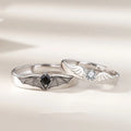 Wholesale 2PCS/Set Devil Angel Couple Rings for Women Men Simple Ring Trendy Jewelry Gifts Adjustable Wedding Engagement Rings