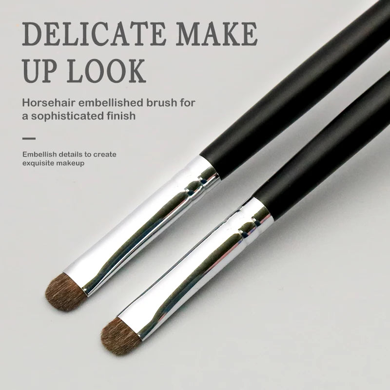 Professional Factory Single Flat Wood Handle Custom Made Set Makeup Brush Single Eyebrow Makeup Brush