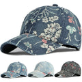 Women Fashion Floral Baseball Cap Ponytail Hat Dad Hat Adjustable Golf Tennis Hat Baseball Hat