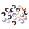 Moon Shape Glass-transparent Straight Holes Beads DIY Handmade Jewelry Bracelet Accessories Earring Material Beaded Loose Beads
