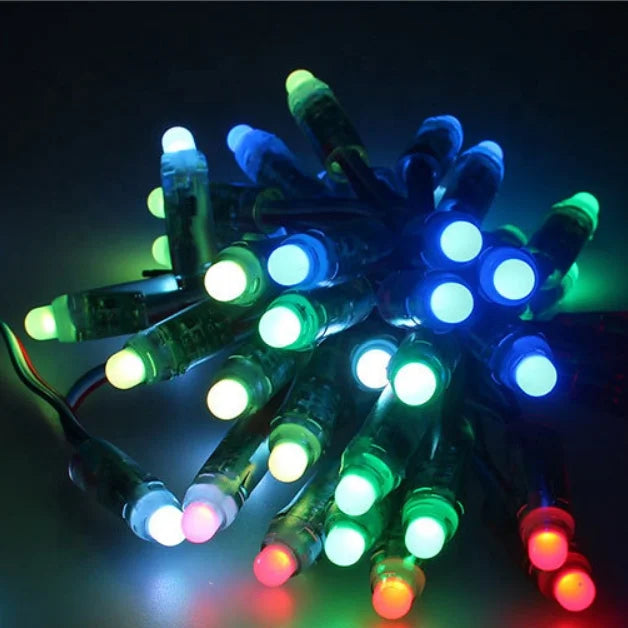 WS2811 RGB LED Pixel String Light 5V IP68 Waterproof Full Color 12mm Pixels Module for Christmas Letter Screen Individually
