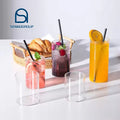 Hot Selling Drinking Glasses Single Wall Heat-resistant High Borosilicate Glass Straight Drinking Tumbler Juice Tea Water Glass