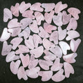 Huiying Comfortable Rose Quartz Stone Heart Shape Gua Sha Scraping Massage Tool For Spa Tool