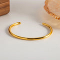 Wholesale 18K Gold Plating Stainless Steel Cuff s Fashion Custom Thick C Shape Bangles