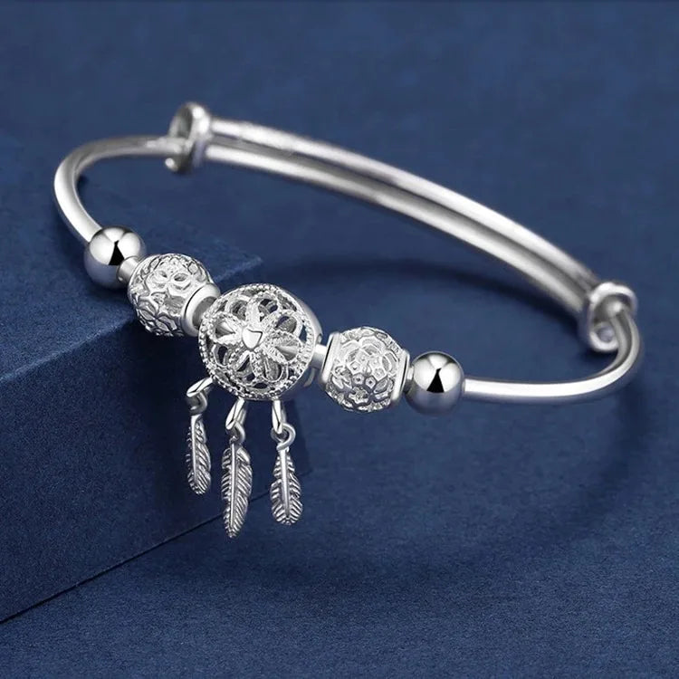 Adjustable Dreamcatcher Bracelet Chain Creative Dream Catcher Tassel Feather Bangle
