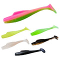 Factory Price 7/9/10.5cm Eel Sea Bass T Tail Soft Fish Swim Bait 8 Color Jig Head Lure Carp Boat Fishing Lure Pesca
