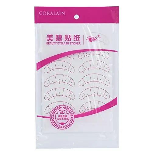 Women's 5-Point Positioning Eyelash Extension Practice Lash Map Stickers Grafted Eyelashes Paper Sticker 70 Pairs/Bag Beginner