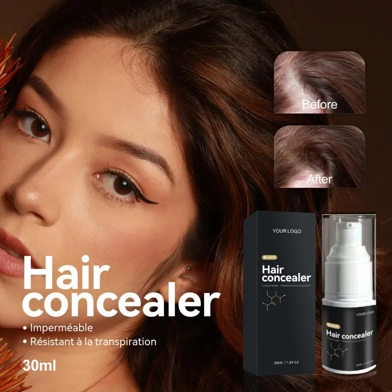 30ml Vagen Black Scalp Concealer Gel Cream for Hair Salon Lasts 5-7 Days Covers Sparse Bald Root Vacuum Liquid Thick Plastic