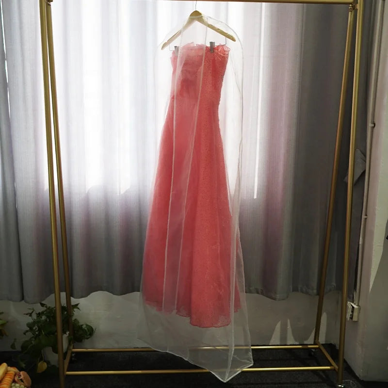 Wholesale Cheap Hot Selling Long Gown Organza Clear Transparent Dance Bride Wedding Dress Cover Garment Bag