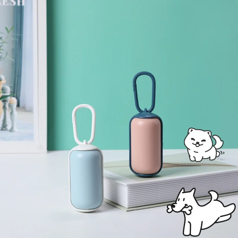 Portable Outdoor Pet Poop Bags Dispenser with Plastic Dog Poop Bag Holder for Picking up Trash Cleaning Supplies