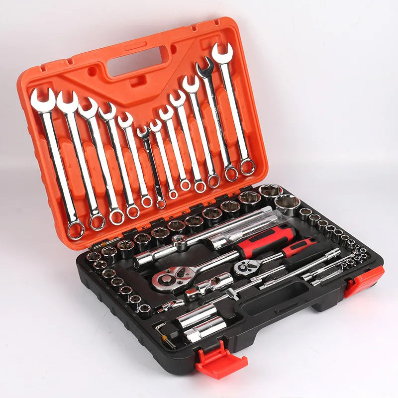61PCS Hand Toolsmulti Tool Tools Set Box Home Auto Repair Set Wrench Socket Tool Kit Sets
