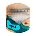 New Plate Kalimba Wooden 21 Key Epoxy Resin Fish Thumb Piano Hluru