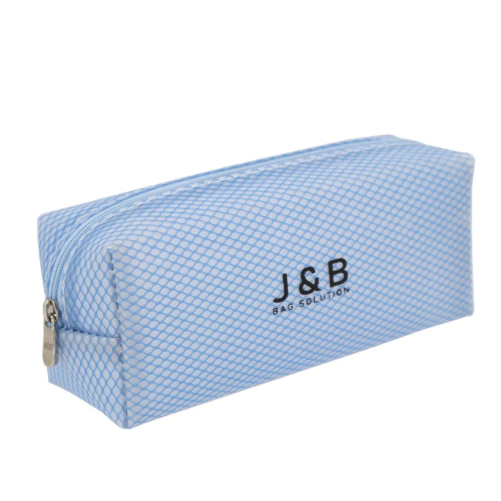 Rectangular Semi Transparent Waterproof EVA Mesh Pencil Sunglasses Pouch  Makeup Mesh Cosmetic Travel Pouch With Zipper Locked