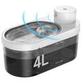 4L Wireless Pet Water Dispenser 4-Layer Filtration With Water Fountain Automatic Stainless Steel Cat Drinking Feeder